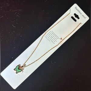 Gold Butterfly Necklace Stainless steel